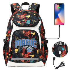 Orlando Magic Backpack School Notebook Travel Bags With USB