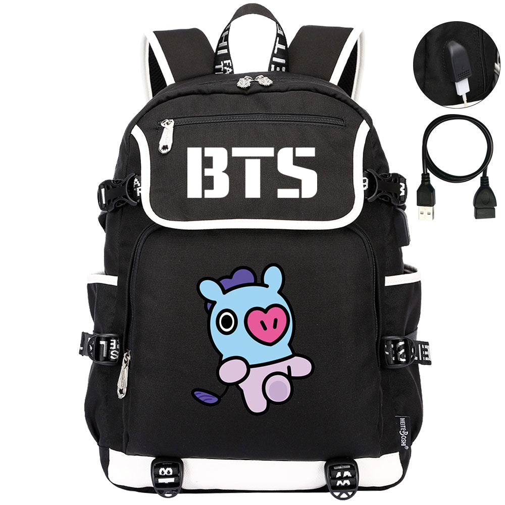 BTS Mang Backpack School Notebook Travel Bags