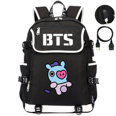 BTS Mang Backpack School Notebook Travel Bags