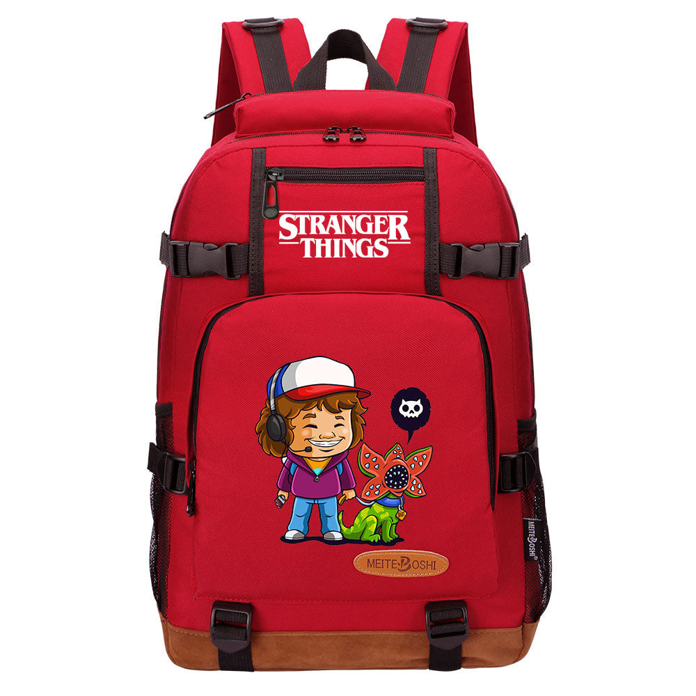 Strangers Things Dustin Henderson Waterproof Backpack School Notebook Travel Bag