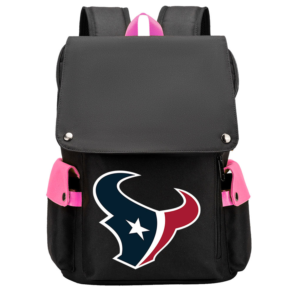 Houston Texans Football Team Rugby Laptop Backpack Oxford School Bag