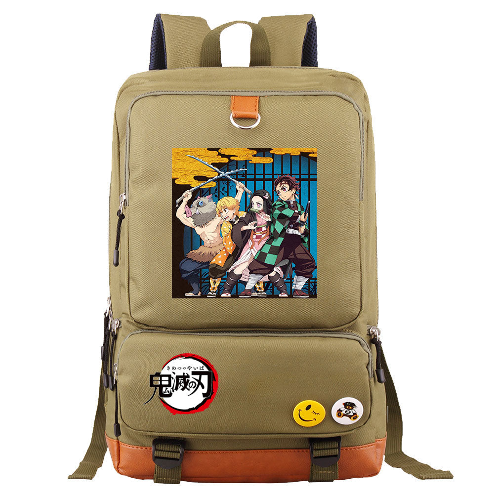 Demon Slayer Kimetsu No Yaiba Proof Backpack NoteBook Laptop School Bag