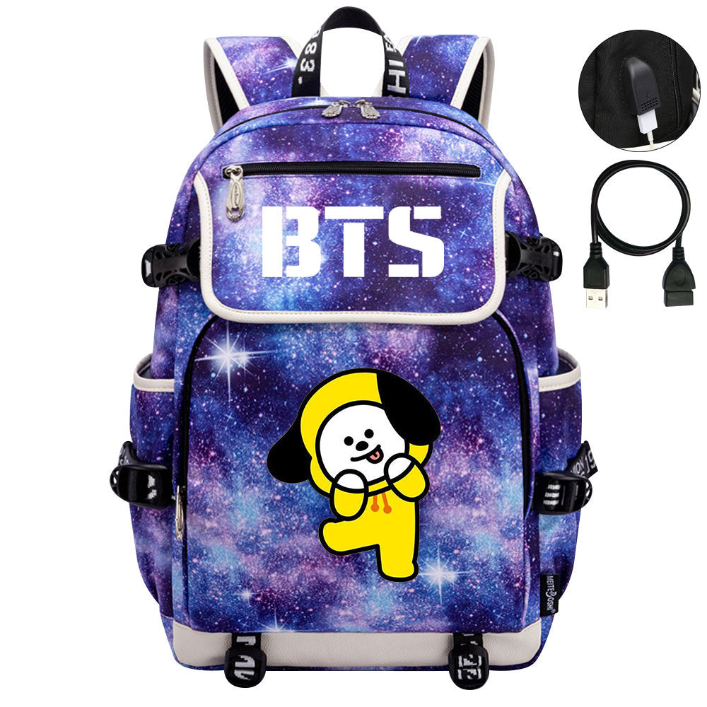BTS Chimmy Backpack School Notebook Travel Bags