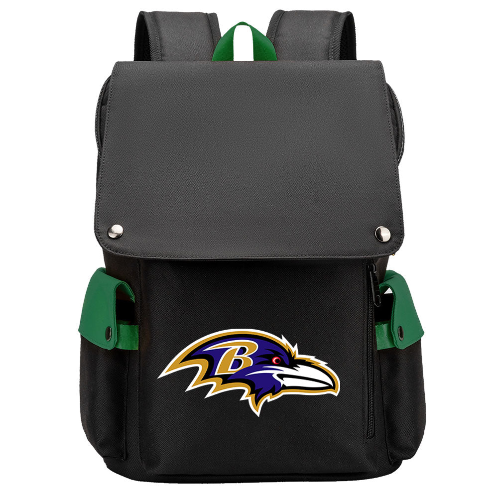 Baltimore Ravens Football Team Rugby Laptop Backpack Oxford School Bag