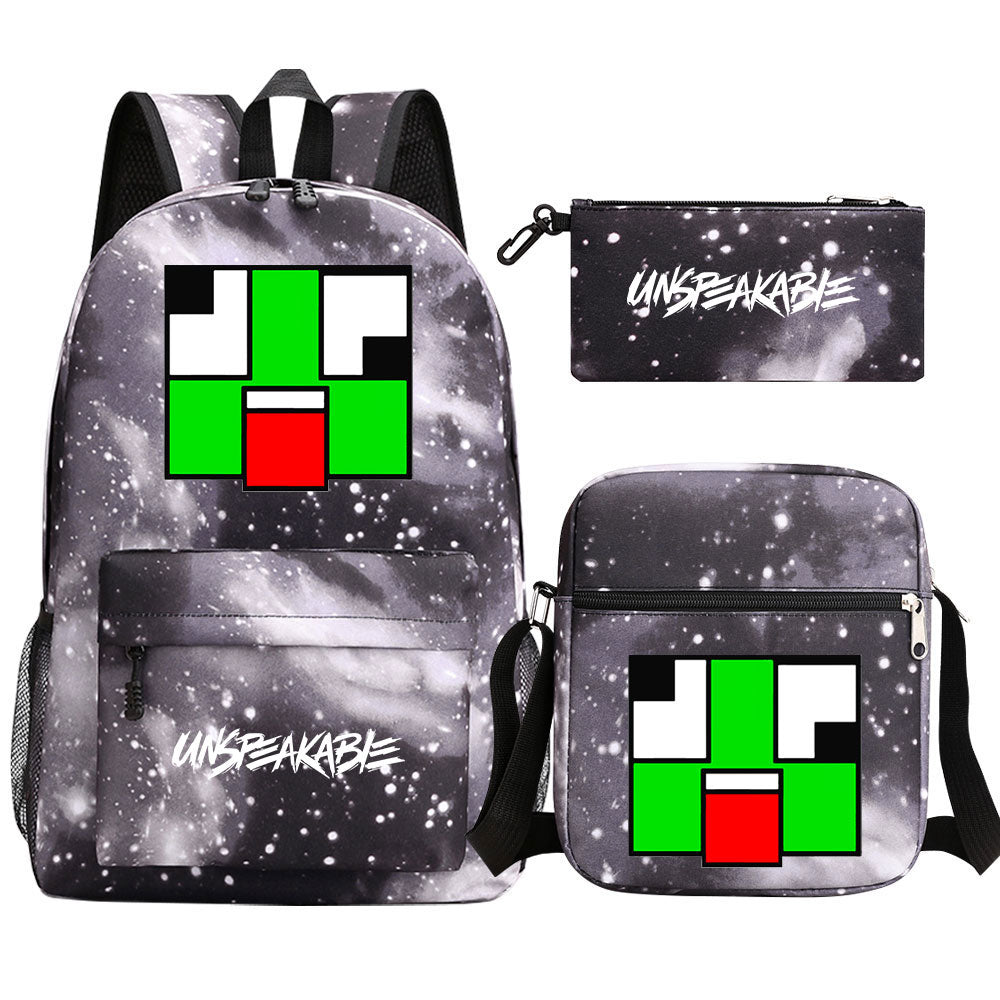 Unspeakable Game School Backpack Shoulder Bag Pencil Bags 3pcs Set