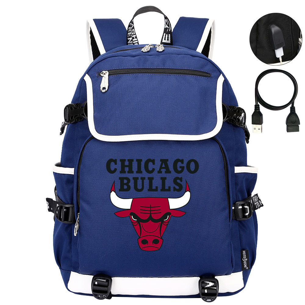 Chicago Bulls Backpack School Notebook Travel Bags