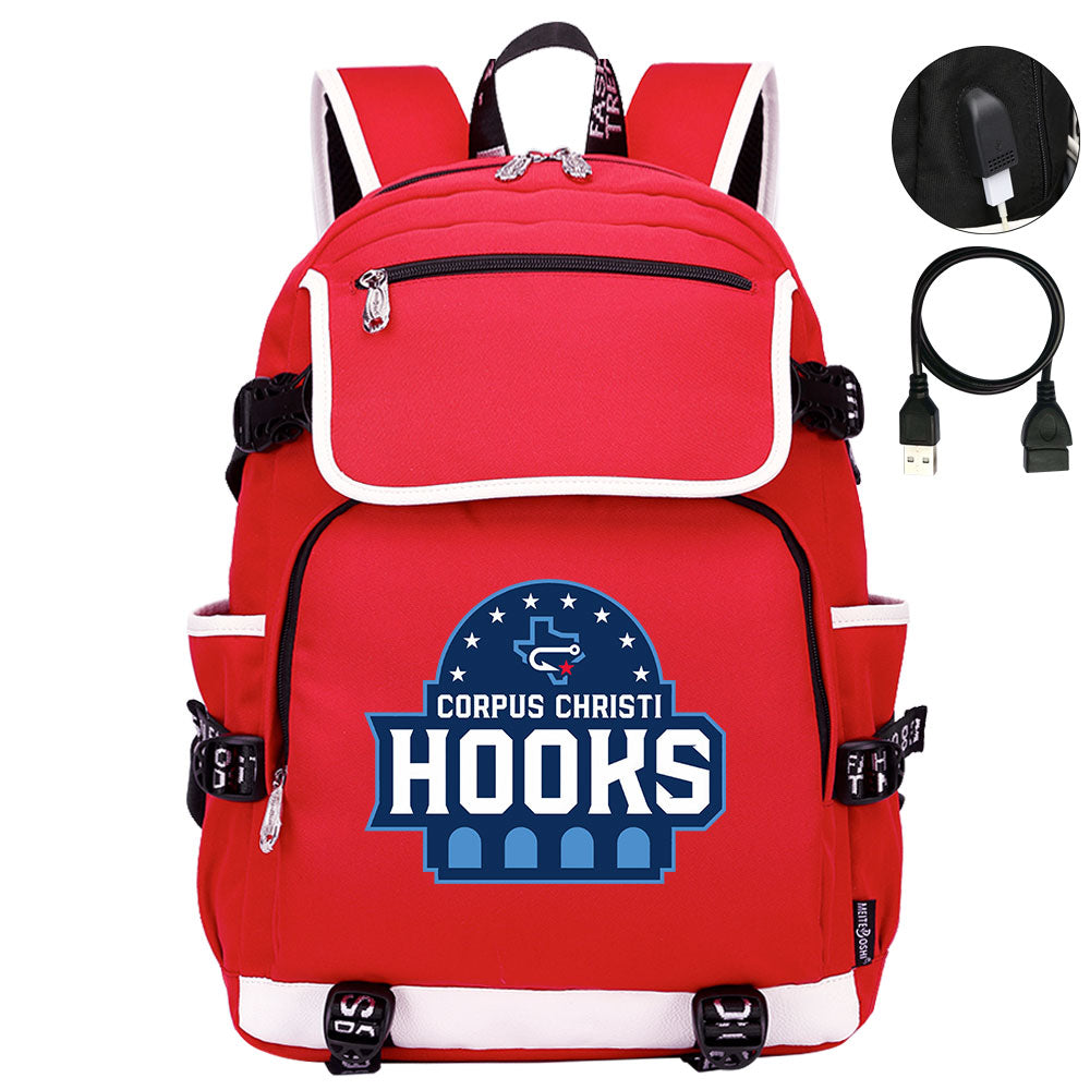 Corpus Christi Hooks Backpack School Notebook Travel Bags