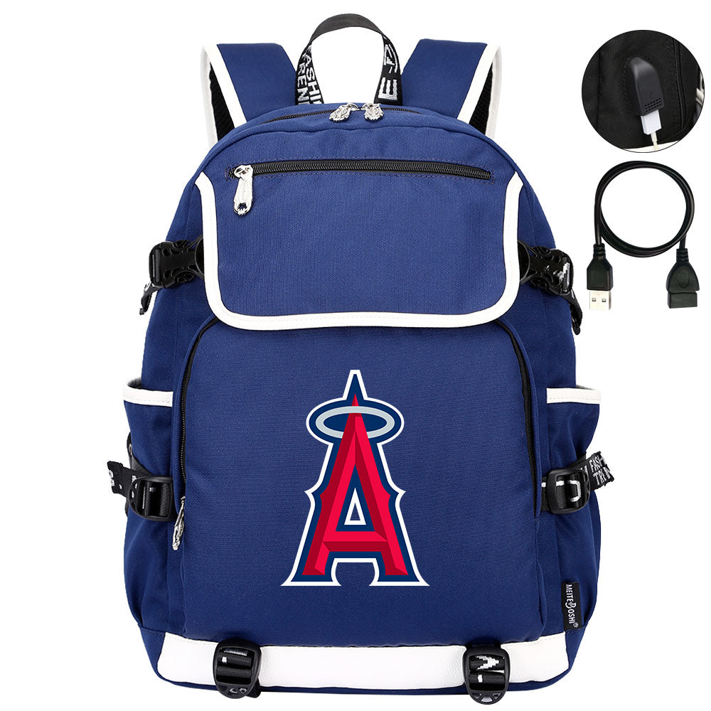 Los Angeles Angels Backpack School Notebook Travel Bags