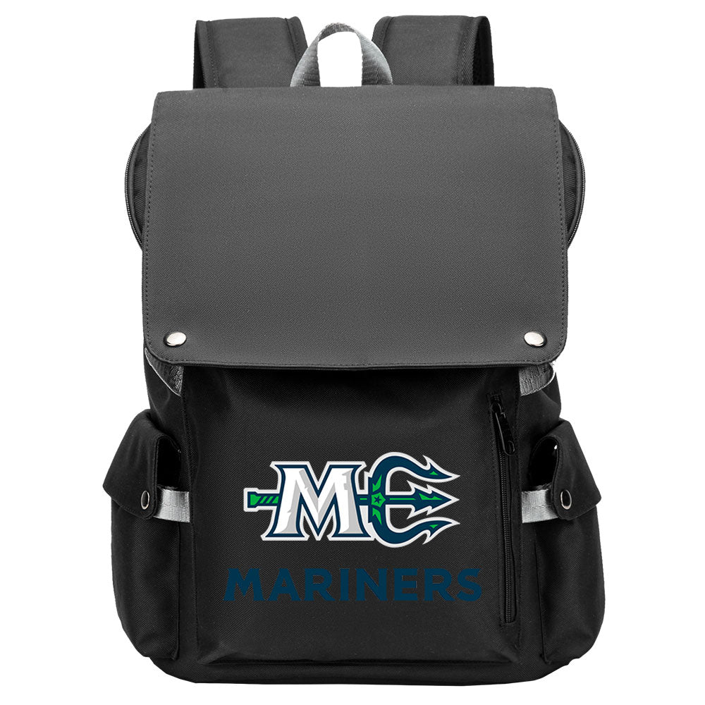 Seattle Mariners School Backpack Oxford Laptop Bag
