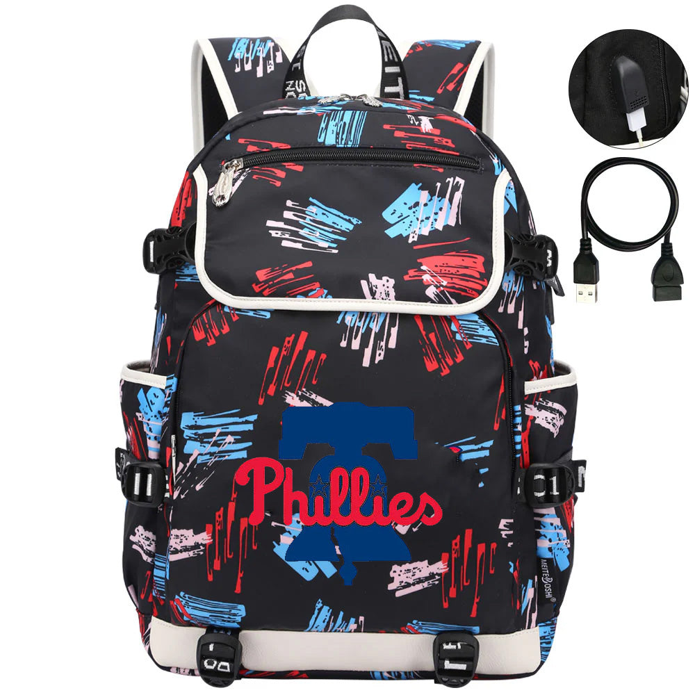Philadelphia Phillies Backpack School Notebook Travel Bags