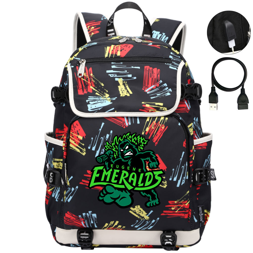 Eugene Emeralds Backpack School Notebook Travel Bags