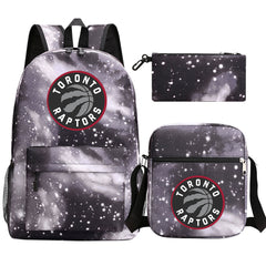 Toronto Raptors Basketball School Backpack Shoulder Bag Pencil Bags 3pcs Set