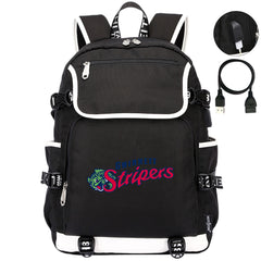 Gwinnett Stripers Backpack School Notebook Travel Bags