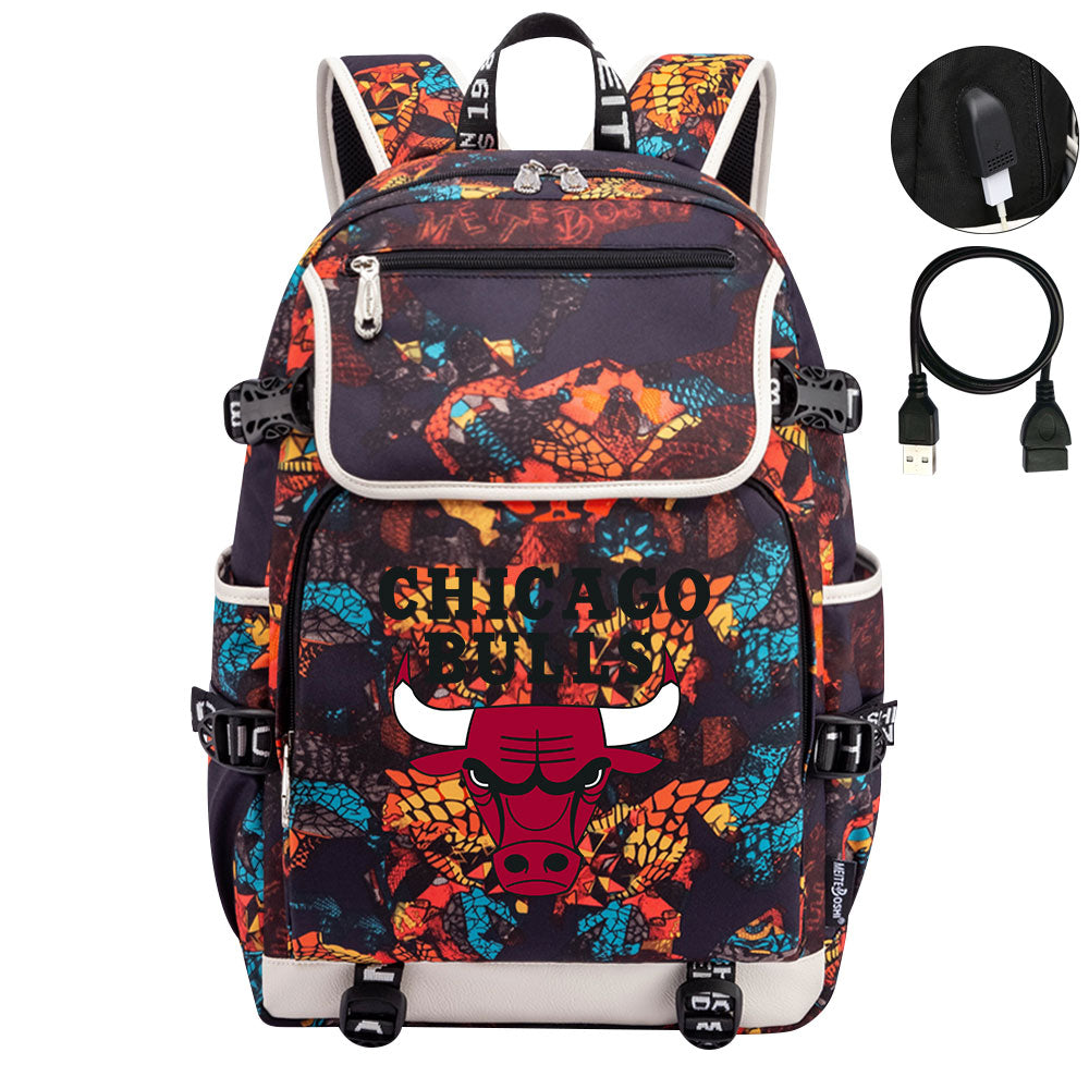 Chicago Bulls Backpack School Notebook Travel Bags