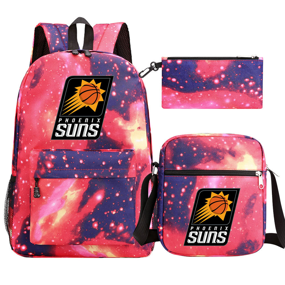 Phoenix Suns Basketball School Backpack Shoulder Bag Pencil Bags 3pcs Set