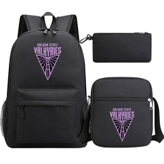 Golden State Valkyries Basketball School Backpack Shoulder Bag Pencil Bags 3pcs Set