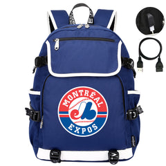 Montreal Expos Backpack School Notebook Travel Bags