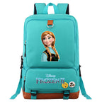 Frozen Elsa Anna Proof Backpack NoteBook Laptop School Bag