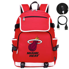 Miami Heat Backpack School Notebook Travel Bags