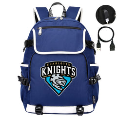 Charlotte Knights Backpack School Notebook Travel Bags