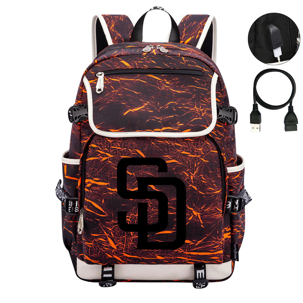 San Diego Padres Backpack School Notebook Travel Bags