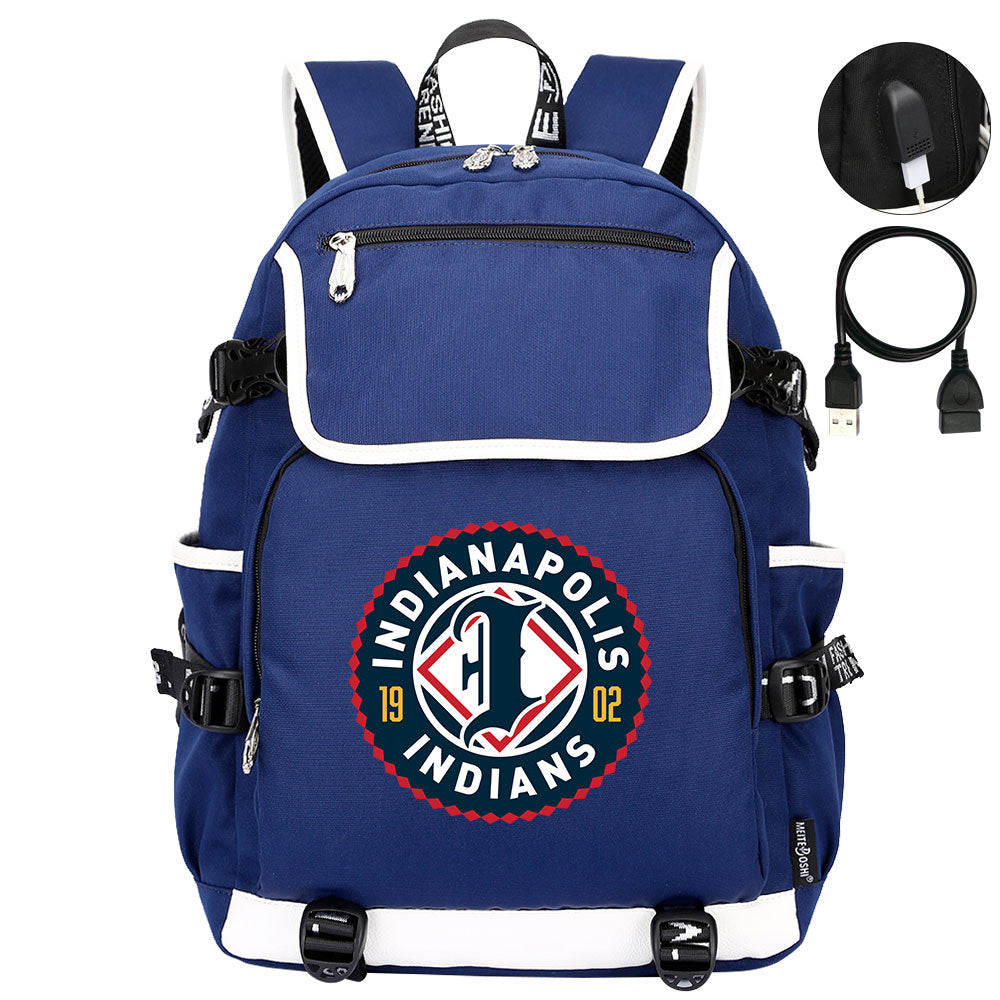Indianapolis Indians Backpack School Notebook Travel Bags