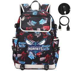 Charlotte Hornets Backpack School Notebook Travel Bags