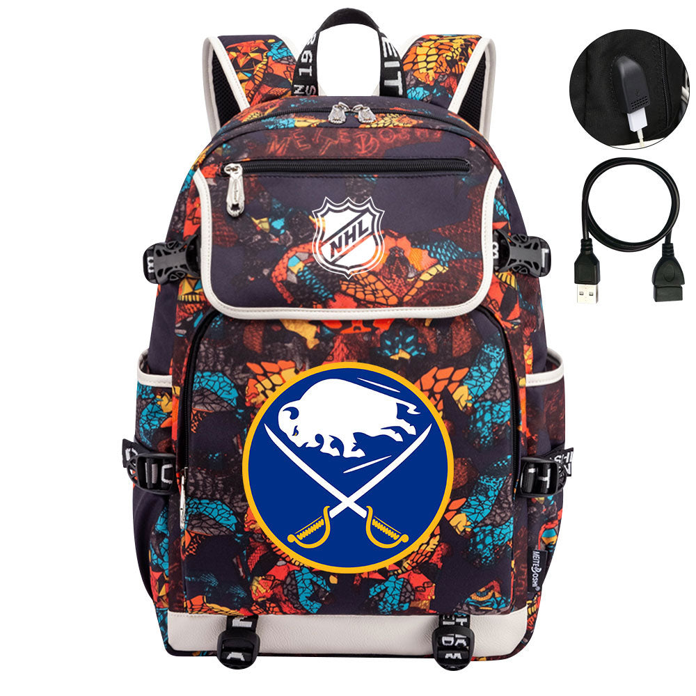 Buffalo Sabres Hockey League Backpack School Notebook Travel Bags