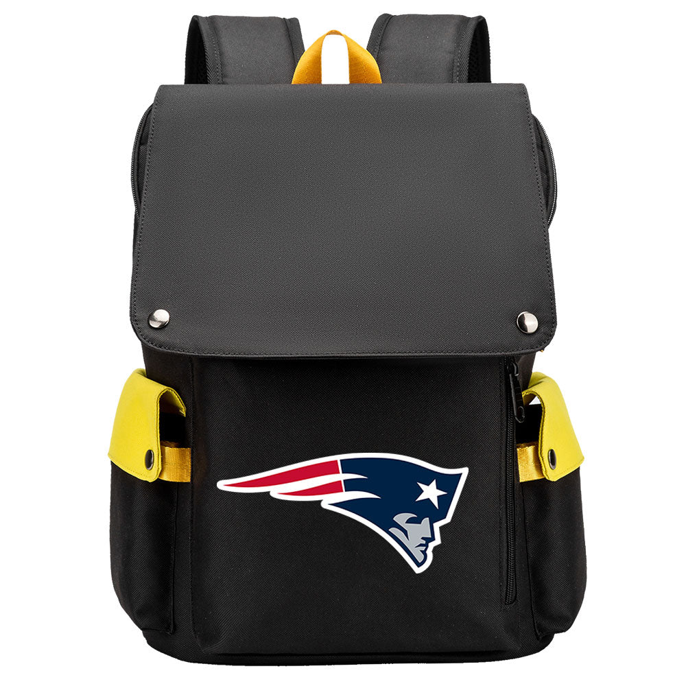 New England Patriots Football Team Rugby Laptop Backpack Oxford School Bag