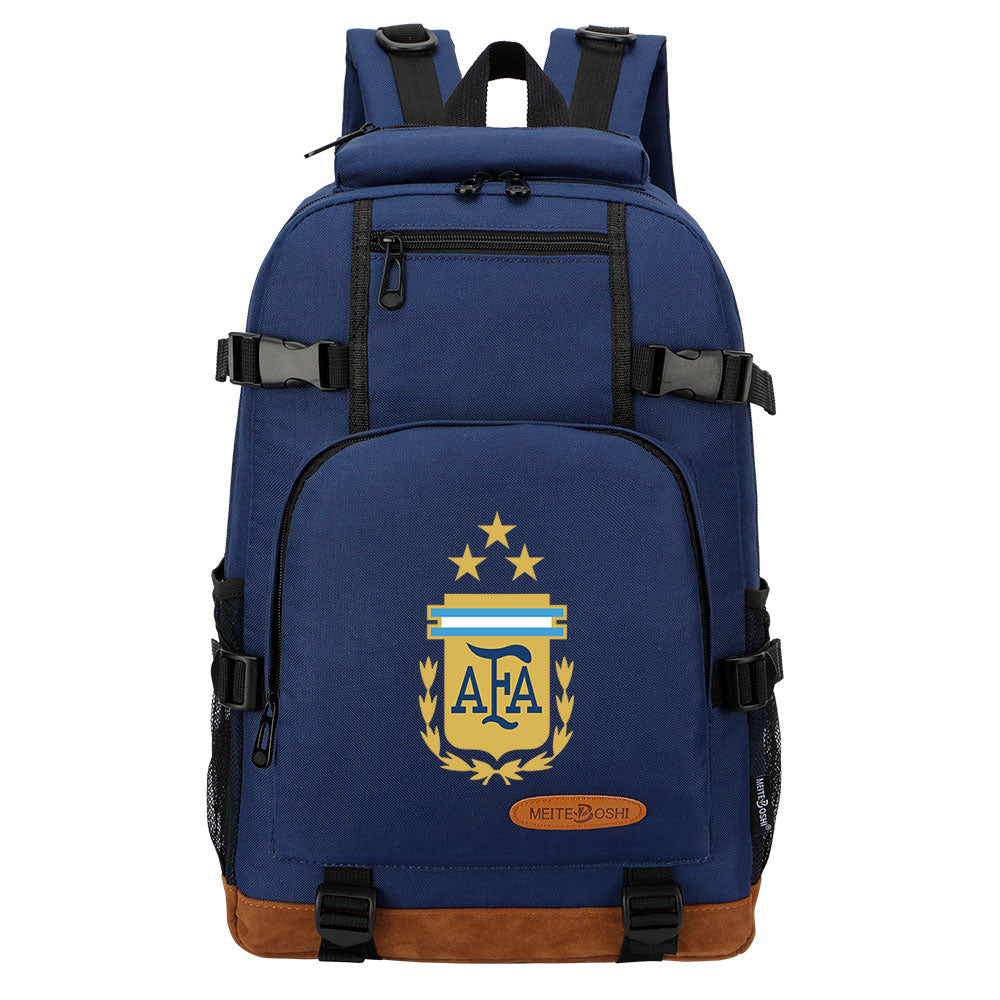 Argentina National Football Team Waterproof Backpack School Notebook Travel Bag