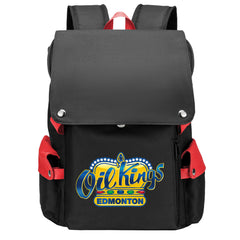 Edmonton Oil Kings Hockey Team School Backpack Oxford Laptop Bag