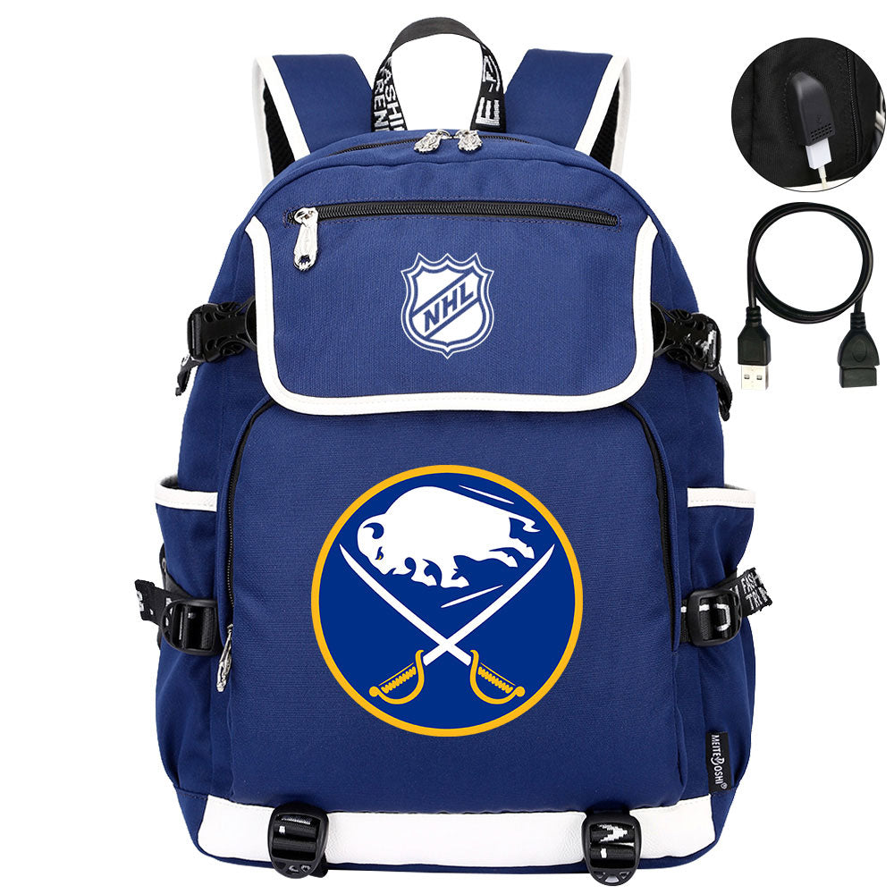 Buffalo Sabres Hockey League Backpack School Notebook Travel Bags