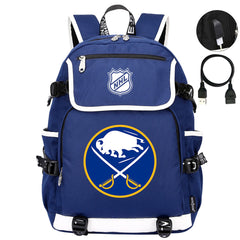Buffalo Sabres Hockey League Backpack School Notebook Travel Bags