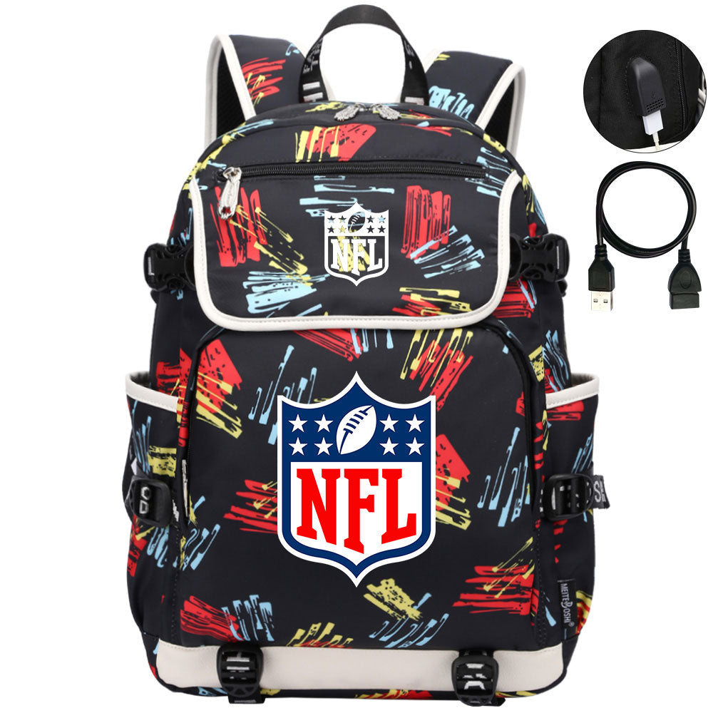 Football Team Rugby Backpack School Notebook Travel Bag
