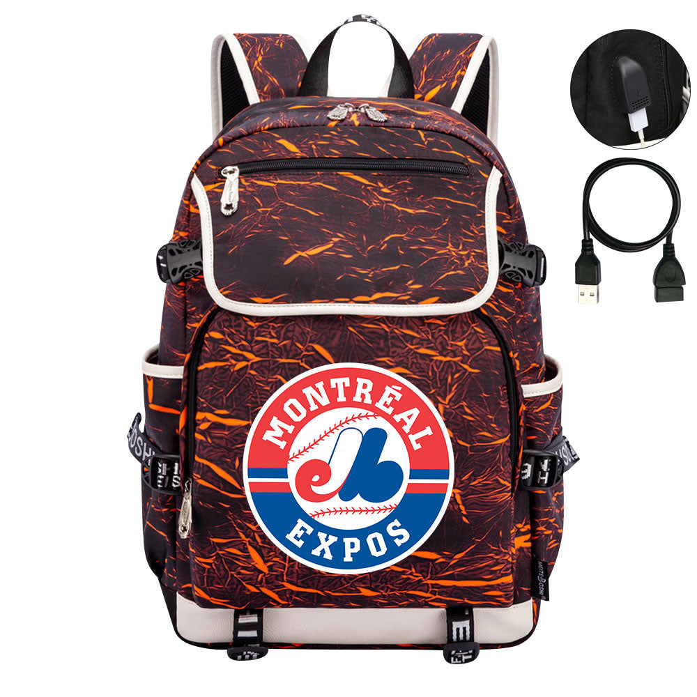 Montreal Expos Backpack School Notebook Travel Bags