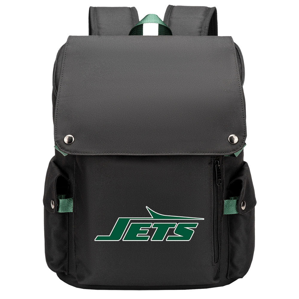 New York Jets Football Team Rugby Laptop Backpack Oxford School Bag