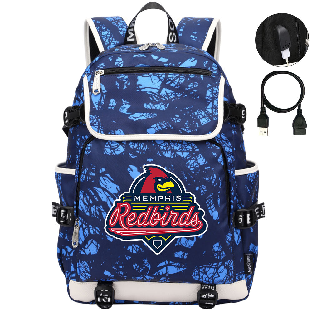 Memphis Redbirds Backpack School Notebook Travel Bags