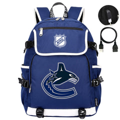 Vancouver Canucks Hockey League Backpack School Notebook Travel Bag