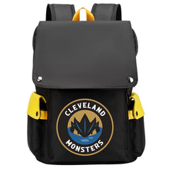Cleveland Monsters Hockey Team School Backpack Oxford Laptop Bag