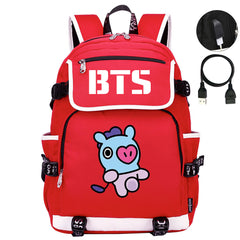BTS Mang Backpack School Notebook Travel Bags