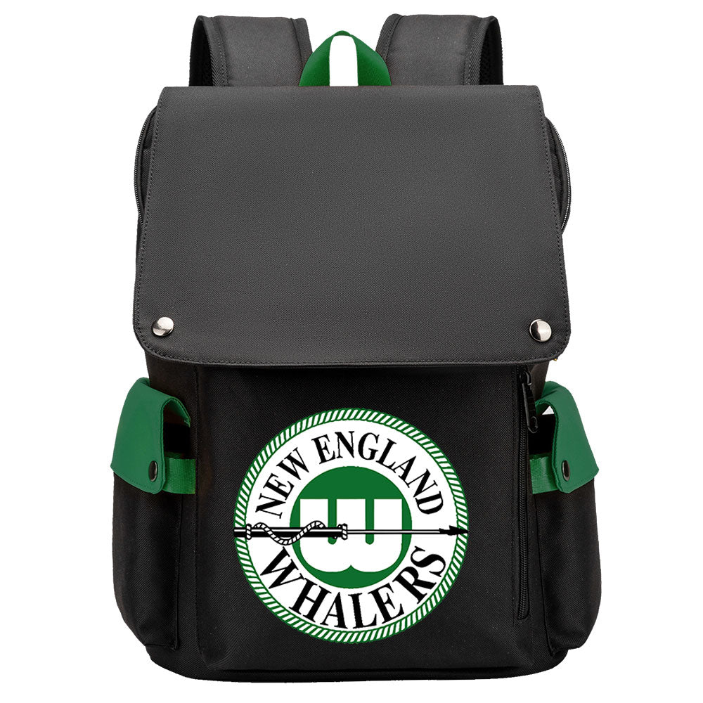 New England Whalers School Backpack Oxford Laptop Bag