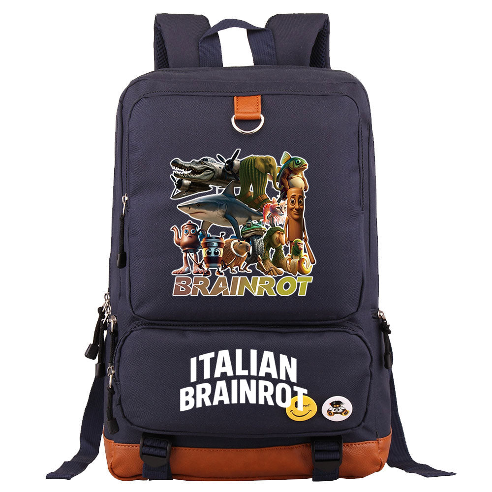 Italian Brainrot Proof Backpack NoteBook Laptop School Bag