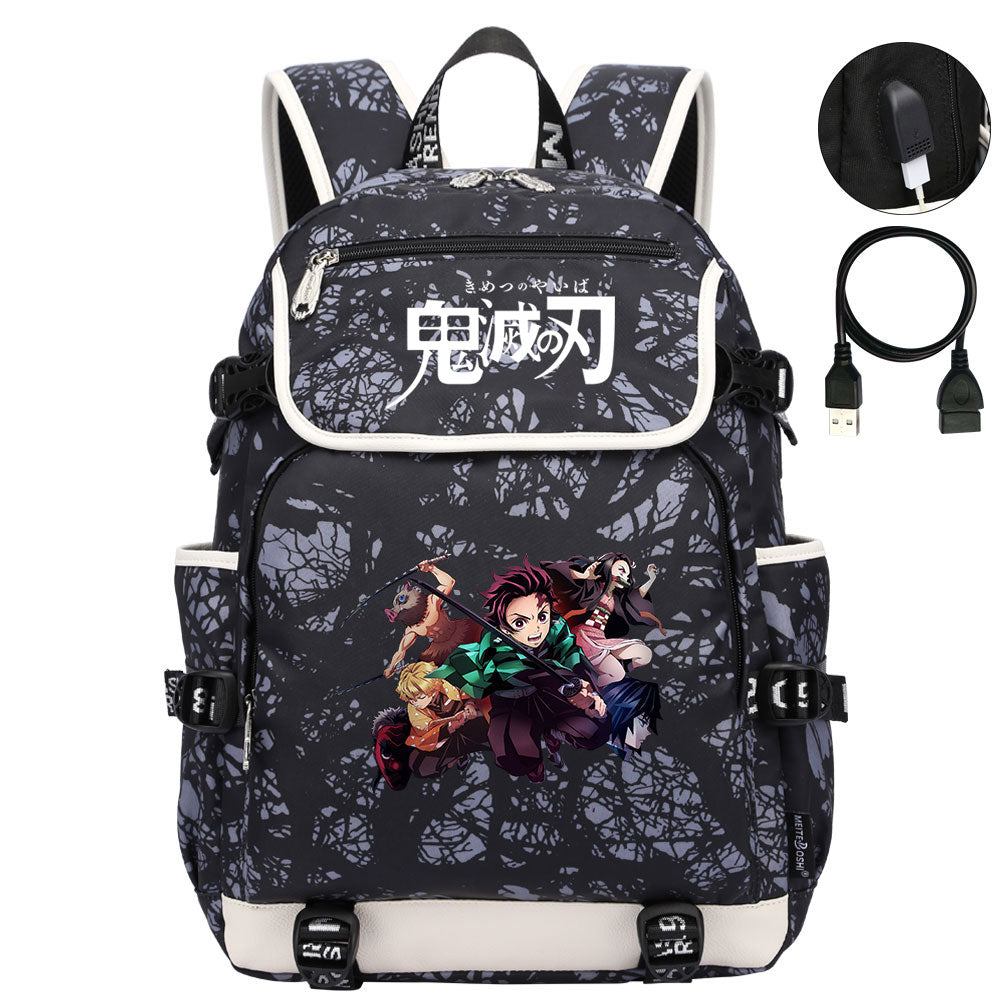 Demon Slayer Kimetsu No Yaiba Backpack School Notebook Travel Bags