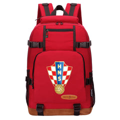 Croatia National Football Team Waterproof Backpack School Notebook Travel Bag