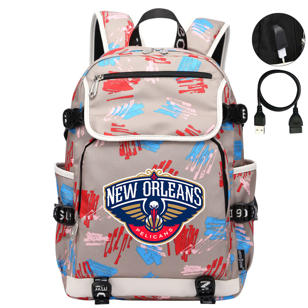 New Orleans Backpack School Notebook Travel Bags