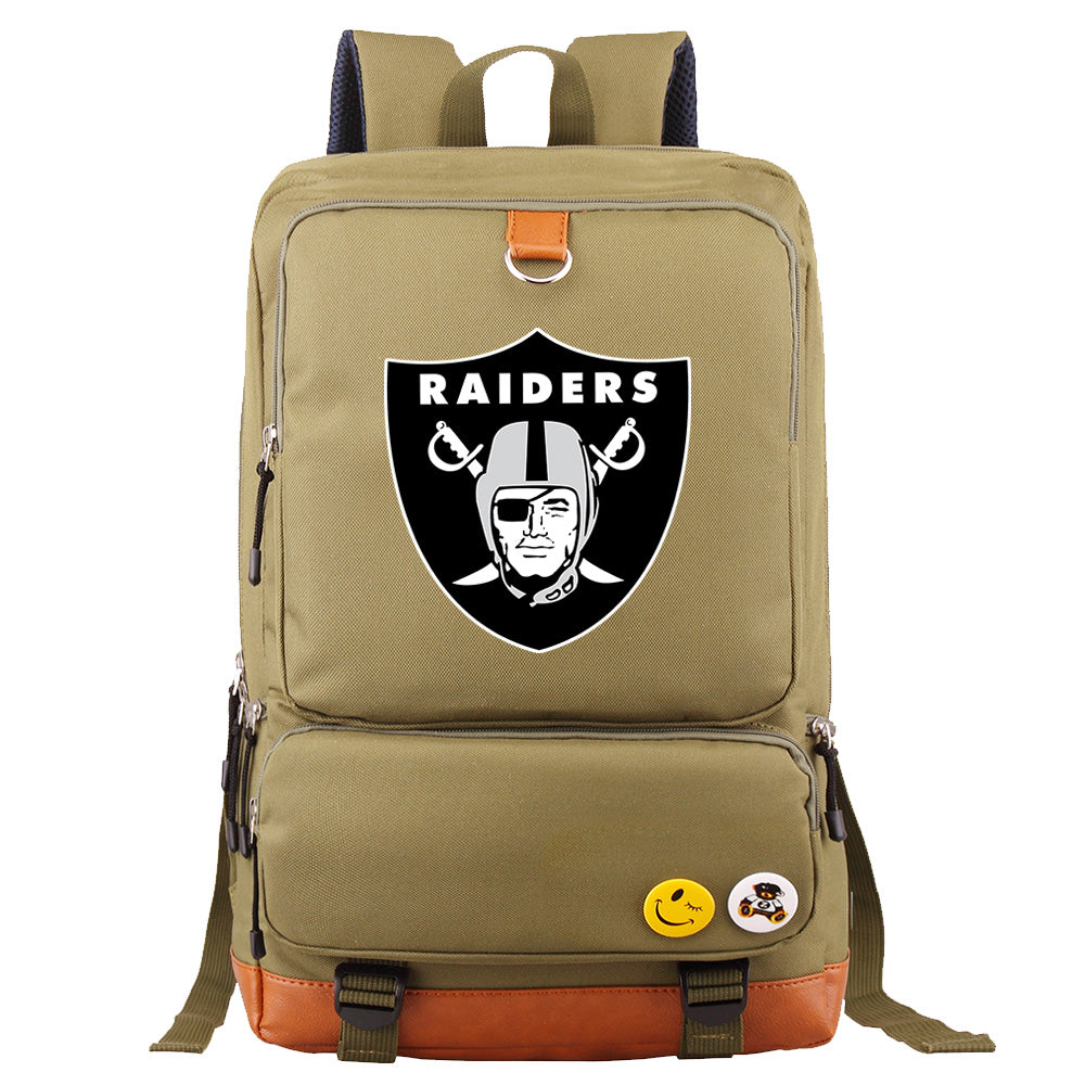 Oakland Raiders Football Team Rugby Proof Backpack NoteBook Laptop School Bag