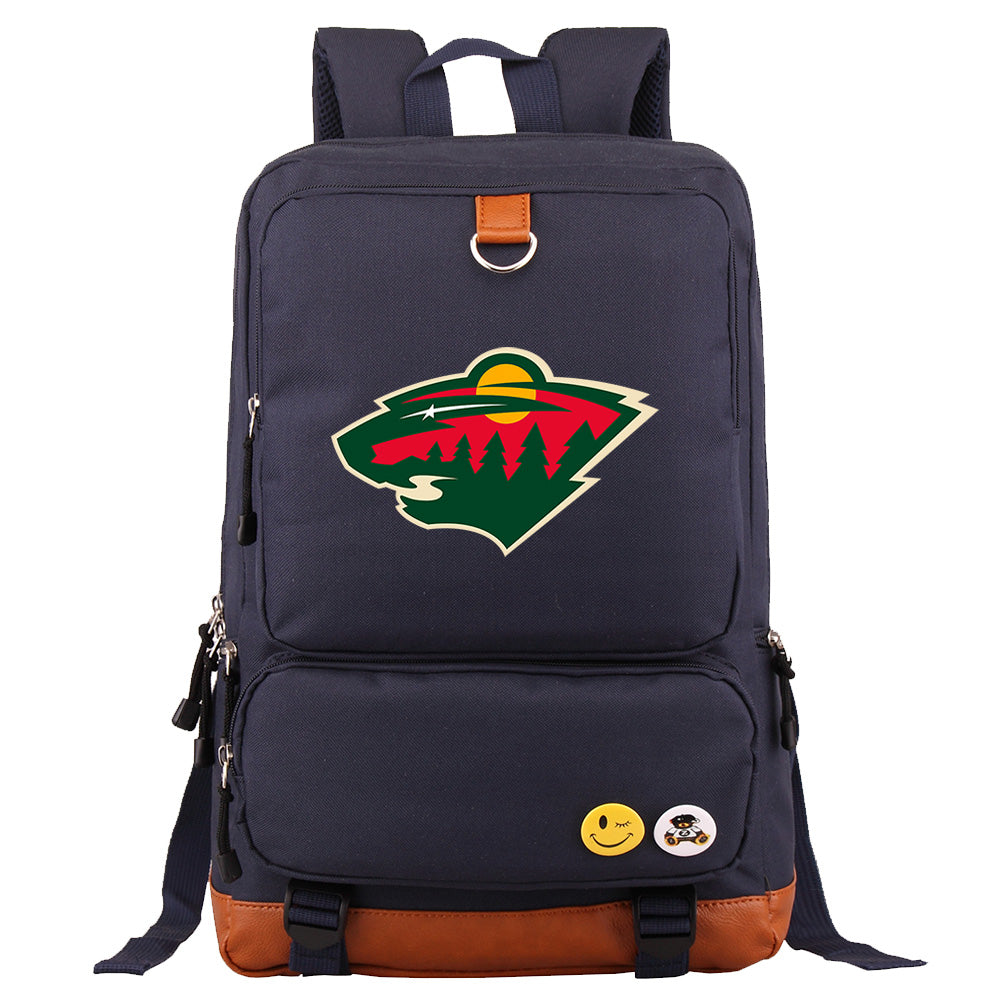 Minnesota Wild Hockey Team Proof Backpack NoteBook Laptop School Bag
