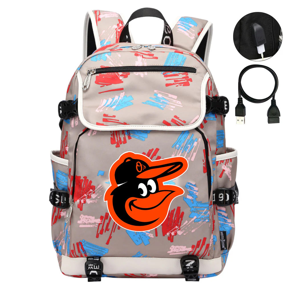 Baltimore Orioles Backpack School Notebook Travel Bags