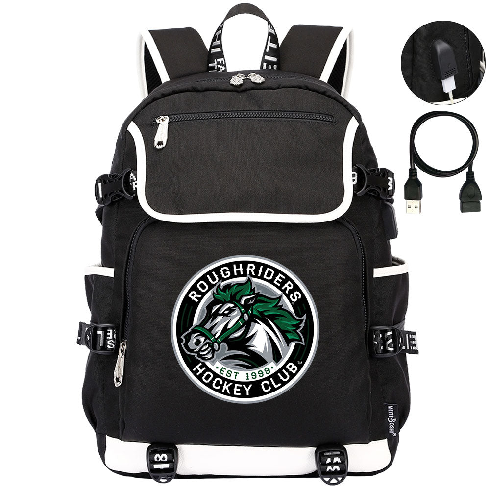 Roughriders Hockey League Backpack School Notebook Travel Bag