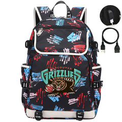 Vancouver Grizzlies Backpack School Notebook Travel Bags